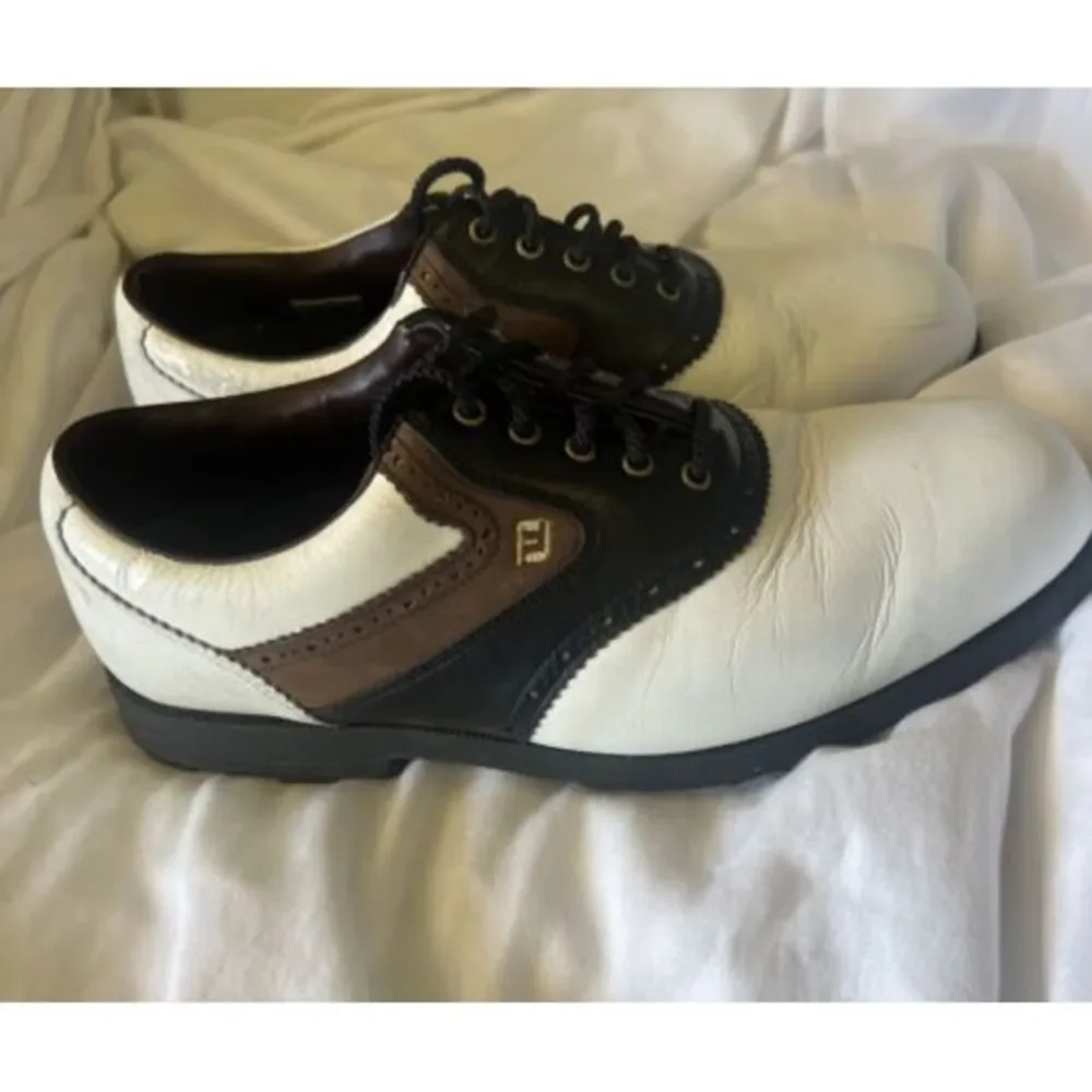 Footjoy Golf Shoes‎ 57614 Mens Size 7 M White/Brown/Black